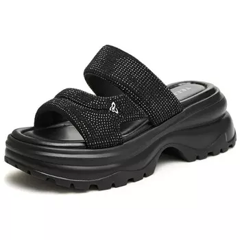 Шлепанцы женские черный Teenmix