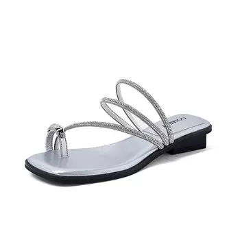 Шлепанцы женские Comely, серебряный