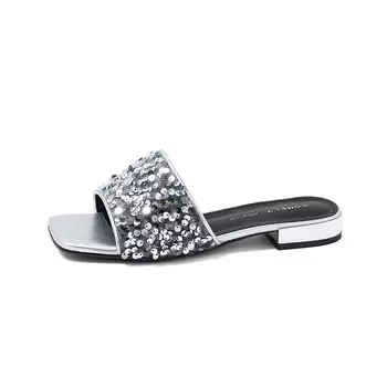 Шлепанцы женские Comely, серебряный