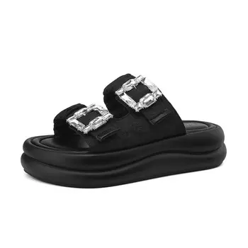 Шлепанцы женские Daphne, бежевый/черный