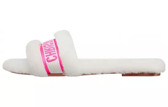 Шлепанцы женские Dior, белый/пудровый