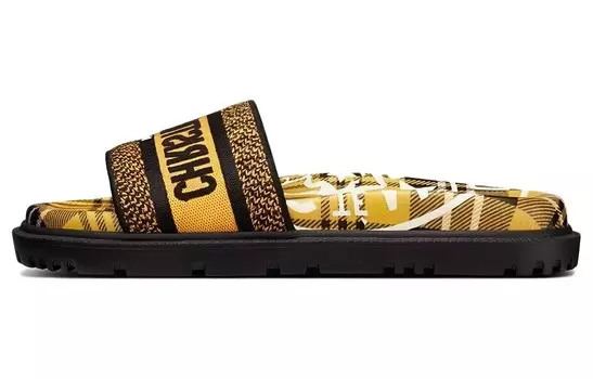 Шлепанцы женские Dior Dway, желтый / черный