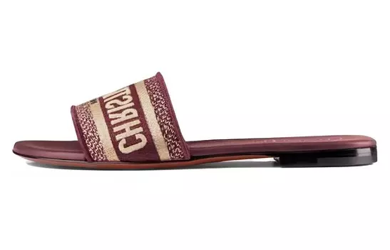 Шлепанцы женские Dior, красно-белый