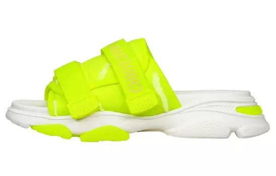 Шлепанцы женские Dior, ярко-желтый