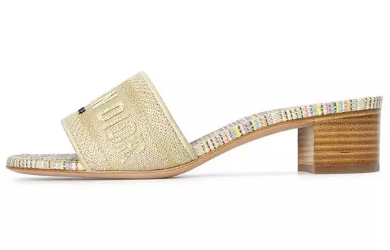 Шлепанцы женские Dior, золотой