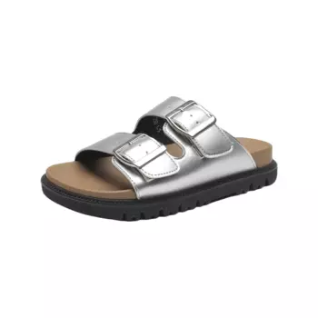 Шлепанцы женские Dusto, серебряный