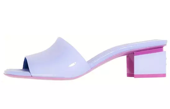 Шлепанцы женские фиолетовые Chanel