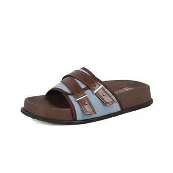 Шлепанцы женские Flowerskam, коричневый