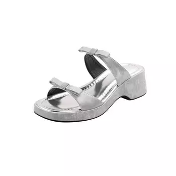 Шлепанцы женские Flowerskam, серебряный