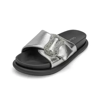 Шлепанцы женские Gemeiq, серебряный