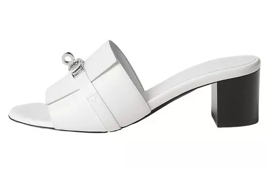 Шлепанцы женские Hermes, белый