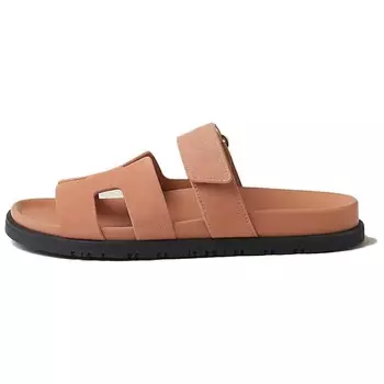 Шлепанцы женские Herms Chypre, коричневый