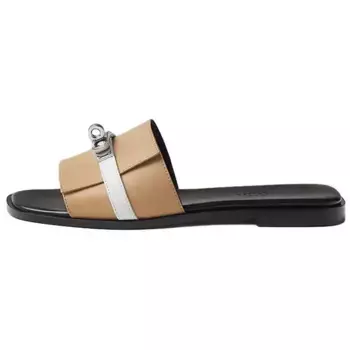 Шлепанцы женские Herms Giulia, бежевый