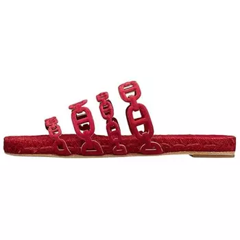 Шлепанцы женские Herms Oran, красный