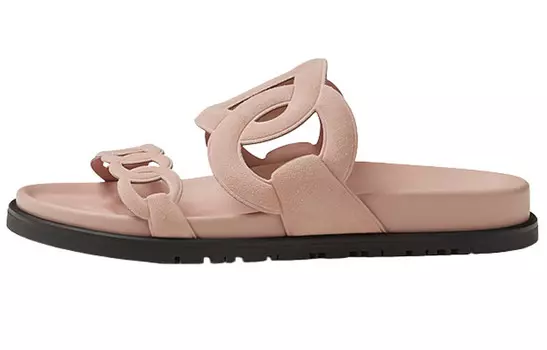 Шлепанцы женские Herms, розовый