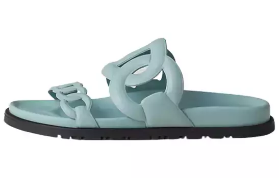 Шлепанцы женские Herms, синий