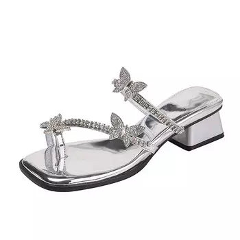 Шлепанцы женские Imono, серебряный