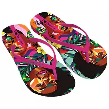 Шлепанцы женские Ipanema, черный/розовый