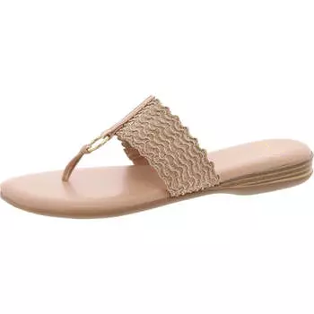 Шлепанцы женские из искусственной кожи с мягкой стелькой Sonal Jones New York, цвет natural