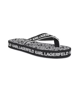 Шлепанцы женские Karl Lagerfeld с фирменным принтом, черный
