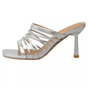 Шлепанцы женские Kemeilian, серебряный