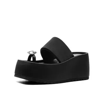 Шлепанцы женские классические черный Jooc