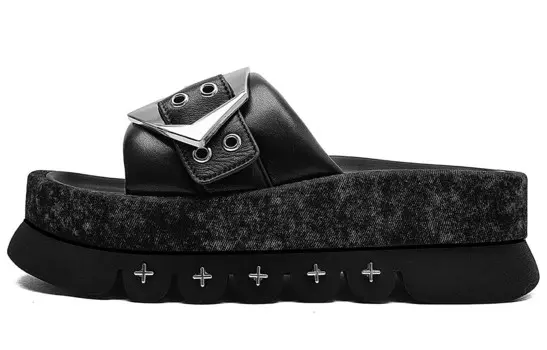 Шлепанцы женские Kmd, черный