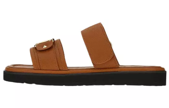 Шлепанцы женские коричневые Ferragamo