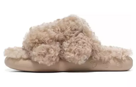 Шлепанцы женские коричневые Li-Ning 1990