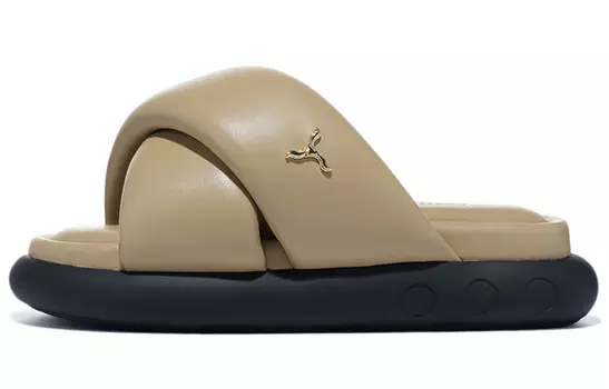 Шлепанцы женские коричневые Li-Ning 1990