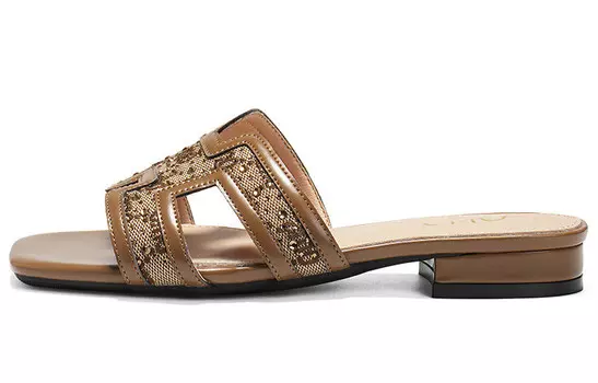 Шлепанцы женские коричневый Oms