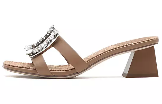 Шлепанцы женские коричневый Staccato