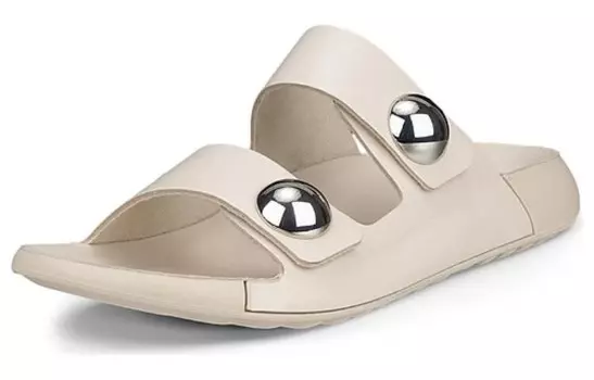 Шлепанцы женские лаймово-серые Ecco