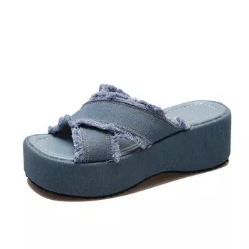 Шлепанцы женские Lianghuo, цвет Denim Blue