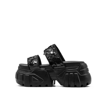 Шлепанцы женские Little Sue, серебряный