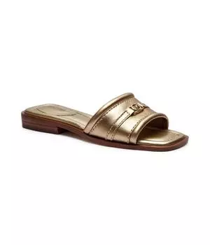 Шлепанцы женские Michael Kors кожаные, золотой
