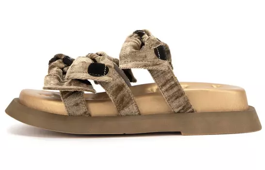 Шлепанцы женские Mio, черный/зеленый