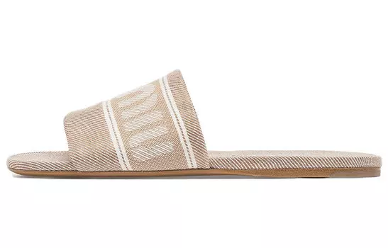 Шлепанцы женские Miu Miu, бежевый