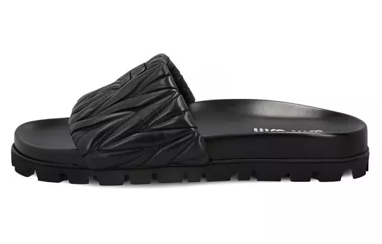 Шлепанцы женские Miu Miu, черный