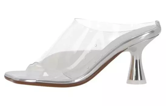 Шлепанцы женские Mm6 Maison Margiela, серебряный