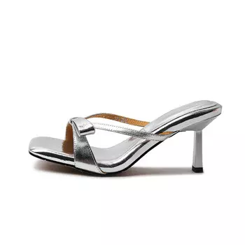 Шлепанцы женские Mukaluo, серебряный