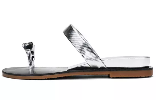 Шлепанцы женские Oms, серебряный