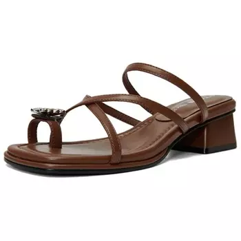 Шлепанцы женские Pt'Son, коричневый