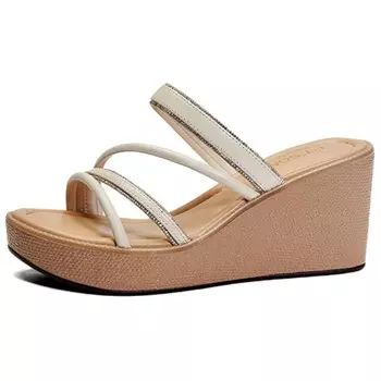 Шлепанцы женские Pt'Son, кремовый