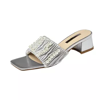 Шлепанцы женские Pvaj, серебряный