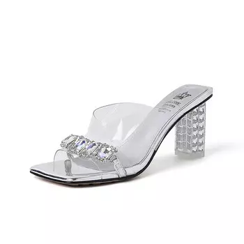 Шлепанцы женские Pwpj, серебряный