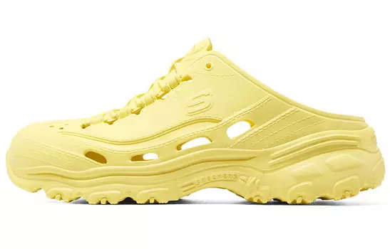 Шлепанцы женские ярко-желтые Skechers