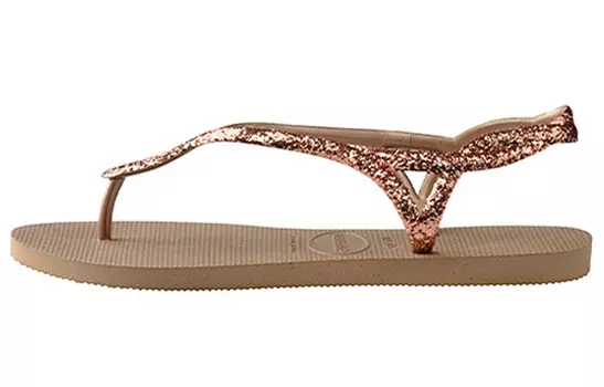 Шлепанцы женские розово-золотые Havaianas