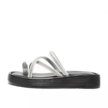 Шлепанцы женские Senda, серебряный