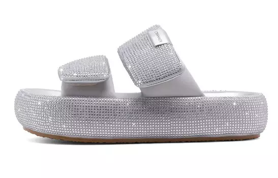 Шлепанцы женские серебряные C°Banner